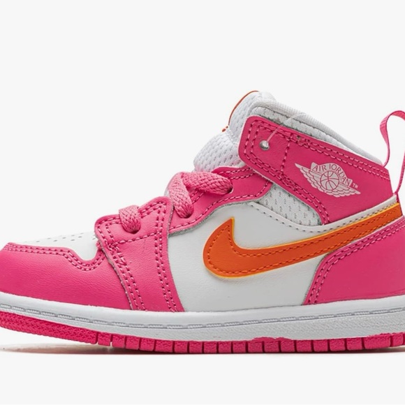 Jordan Toddler 1 Mid TD DX3239 681 Pinksicle - Size 8C - Picture 2 of 8